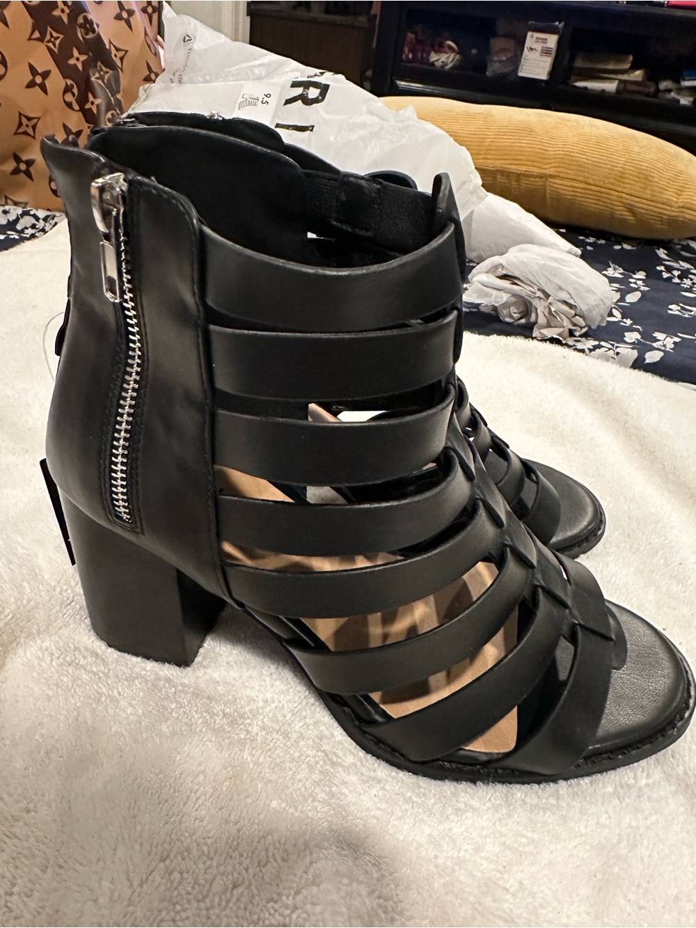 torrid Black Strappy Block Heel Sandals